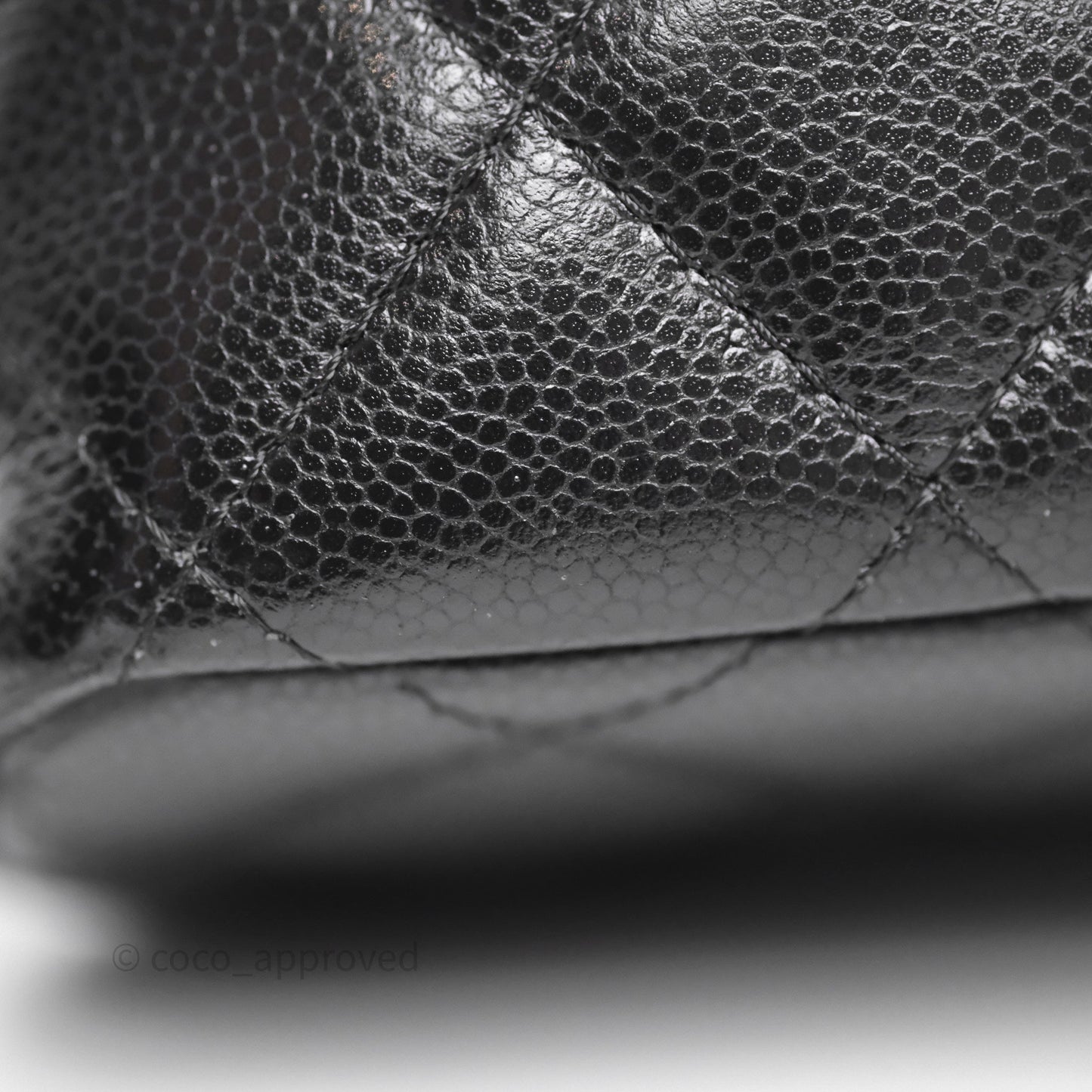 Chanel Quilted Hobo With Chain Black Caviar Gold Hardware