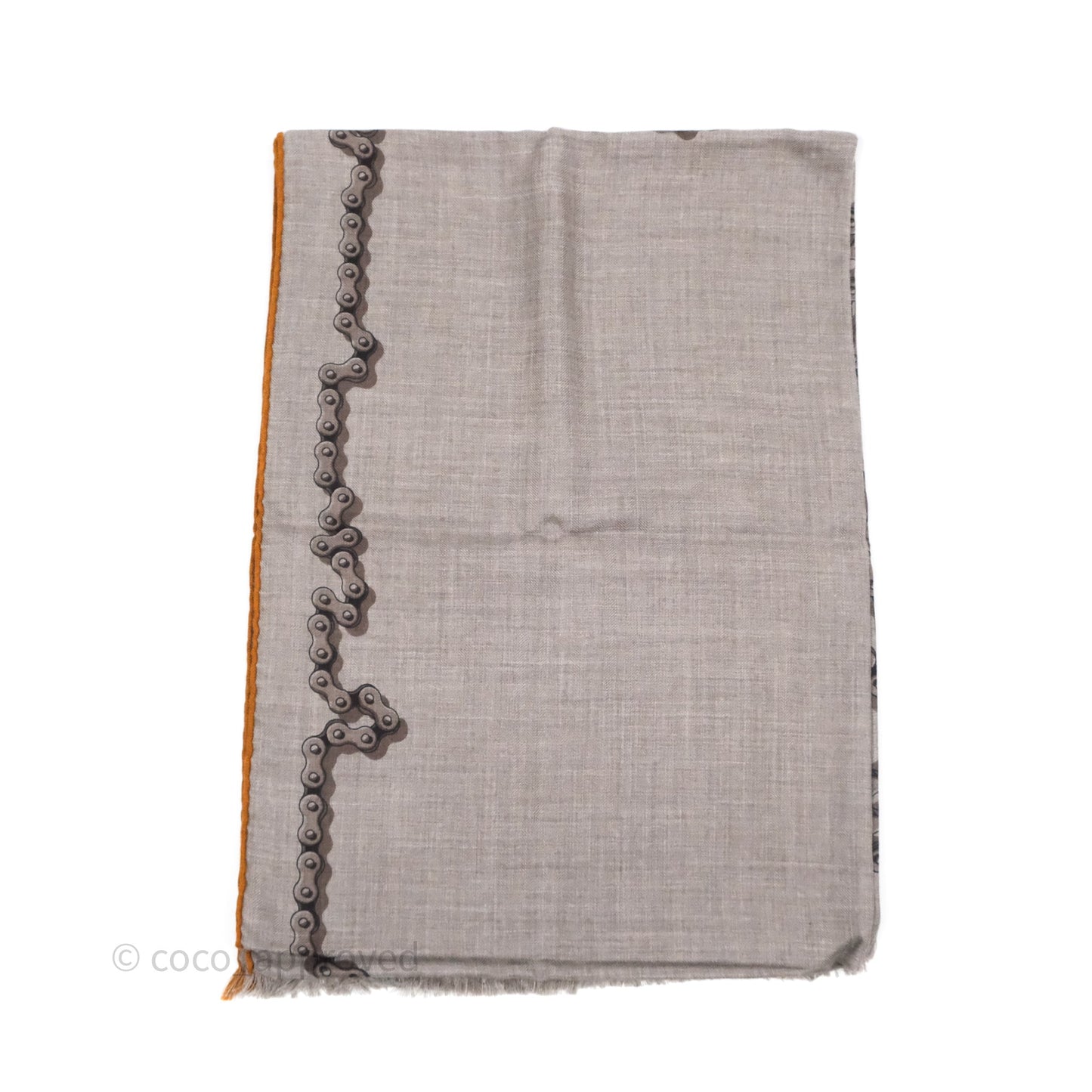 Hermès Cheval Dechaine Rectangle Scarf Etoupe/ Taupe
