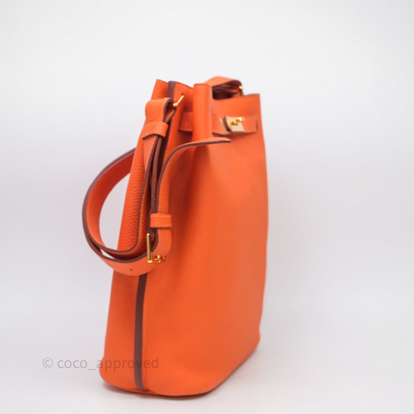 Hermes Kelly So Orange Togo Gold Hardware