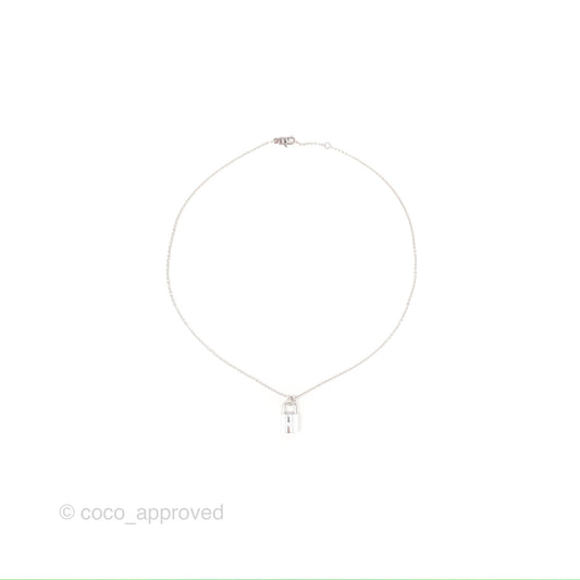 Hermes Kelly Cadenas Pendant White Gold Necklace