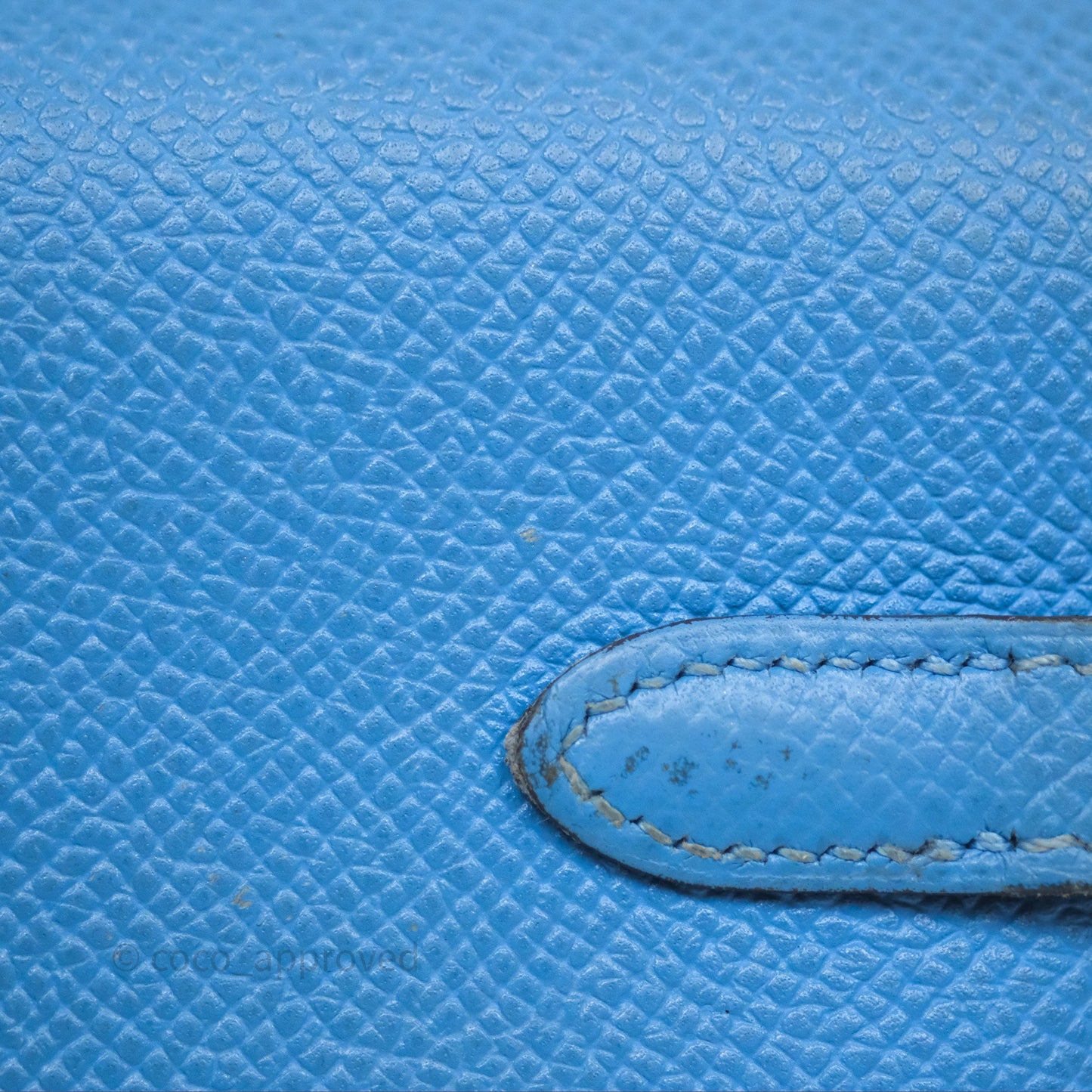 Hermès Kelly Depliant Wallet Blue Epsom Gold Hardware