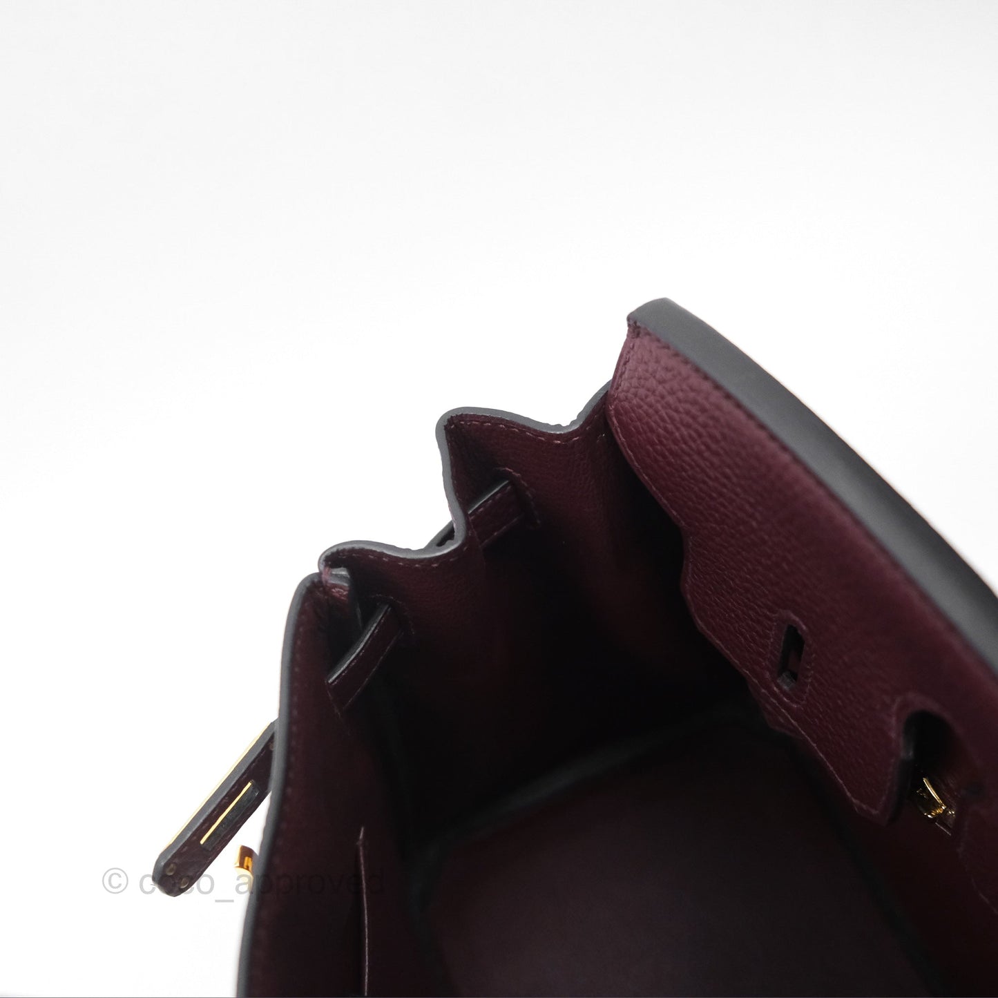 Hermès Birkin 25 Retourne Bordeaux Togo Gold Hardware