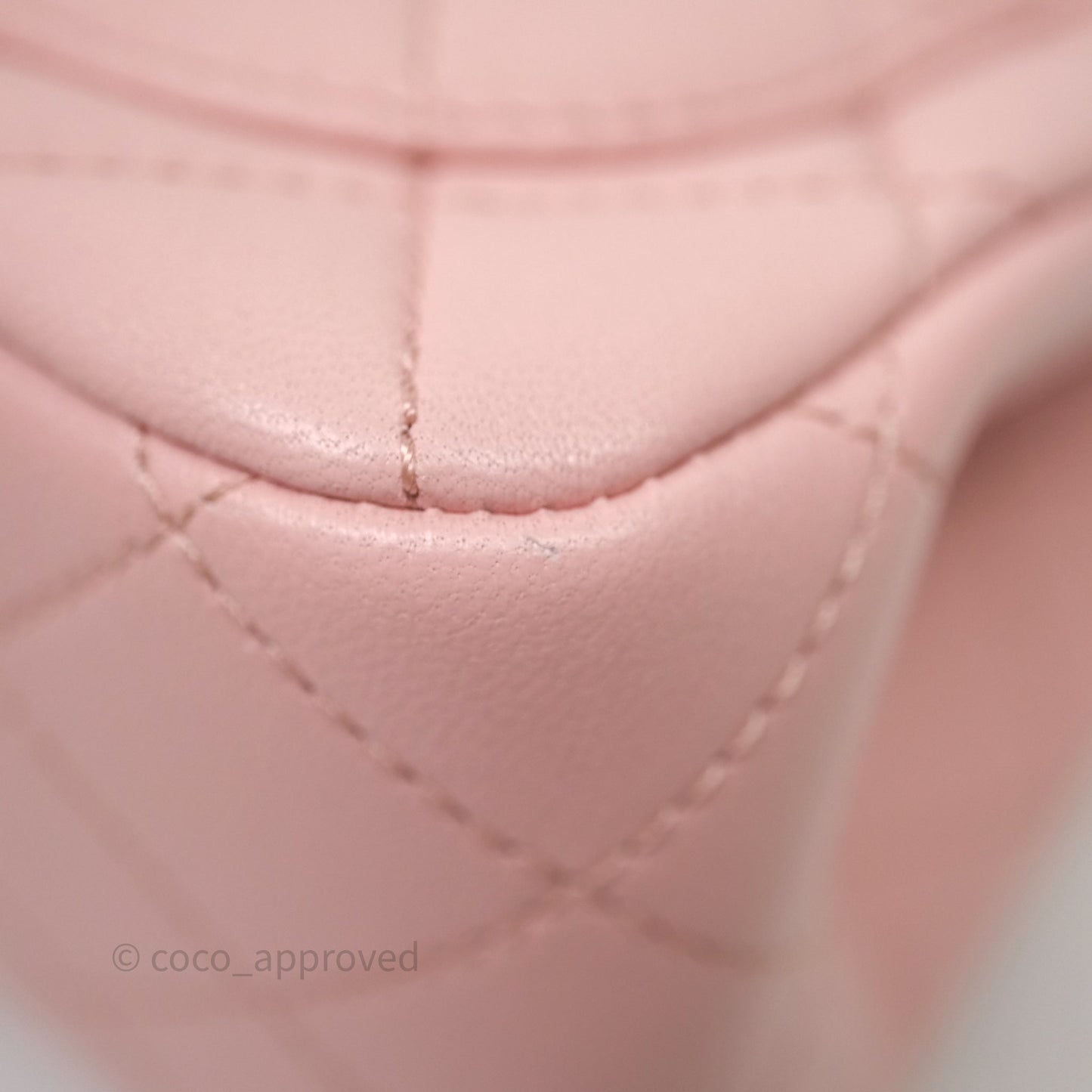 Chanel Quilted Mini Square Flap with Camellia Adjustable Chain Pink Clair Lambskin