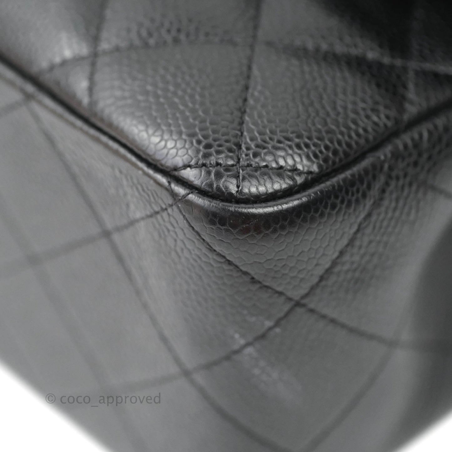 Chanel Jumbo Double Flap Black Caviar Silver Hardware⁣⁣