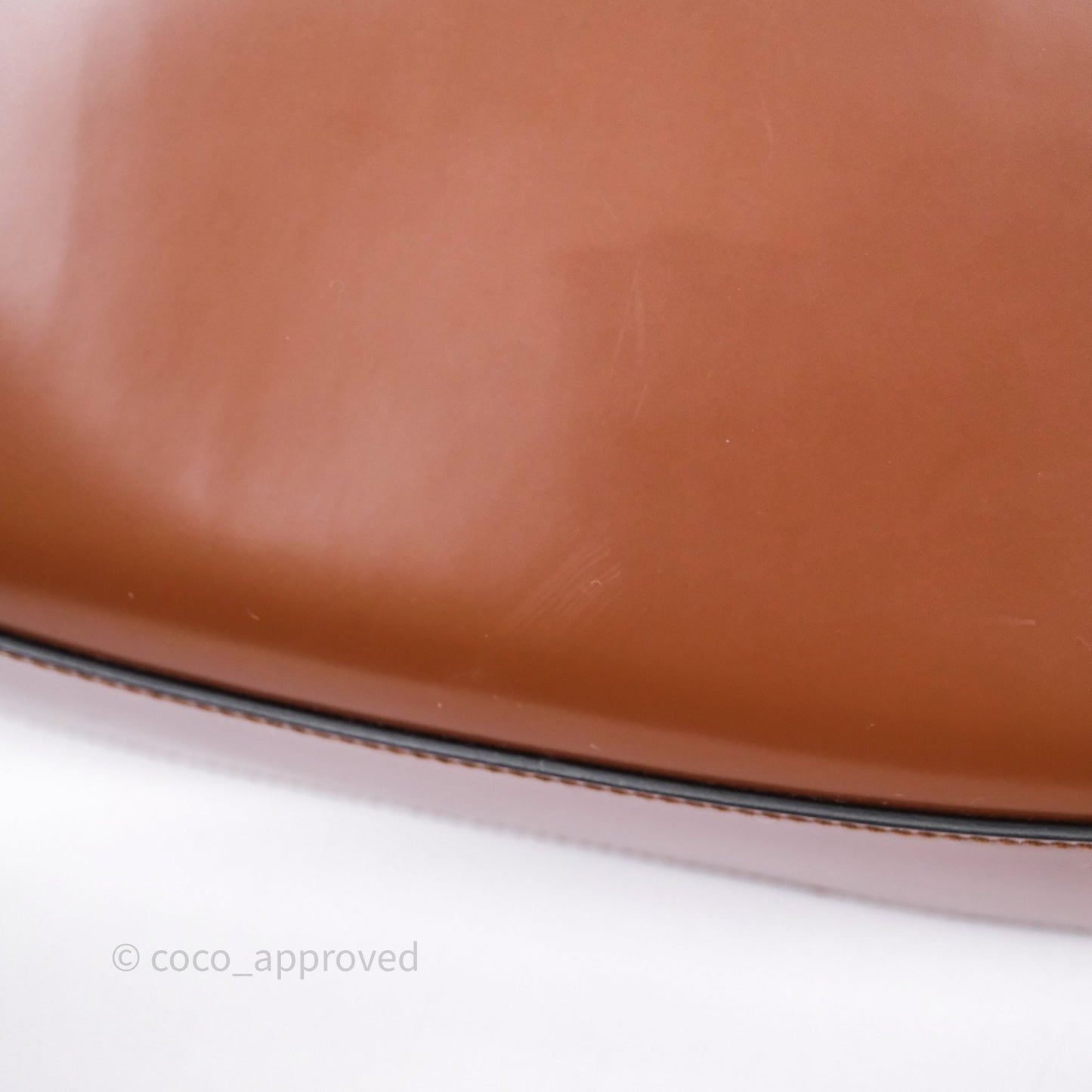 Prada Cleo Brushed Leather Shoulder Bag Brown