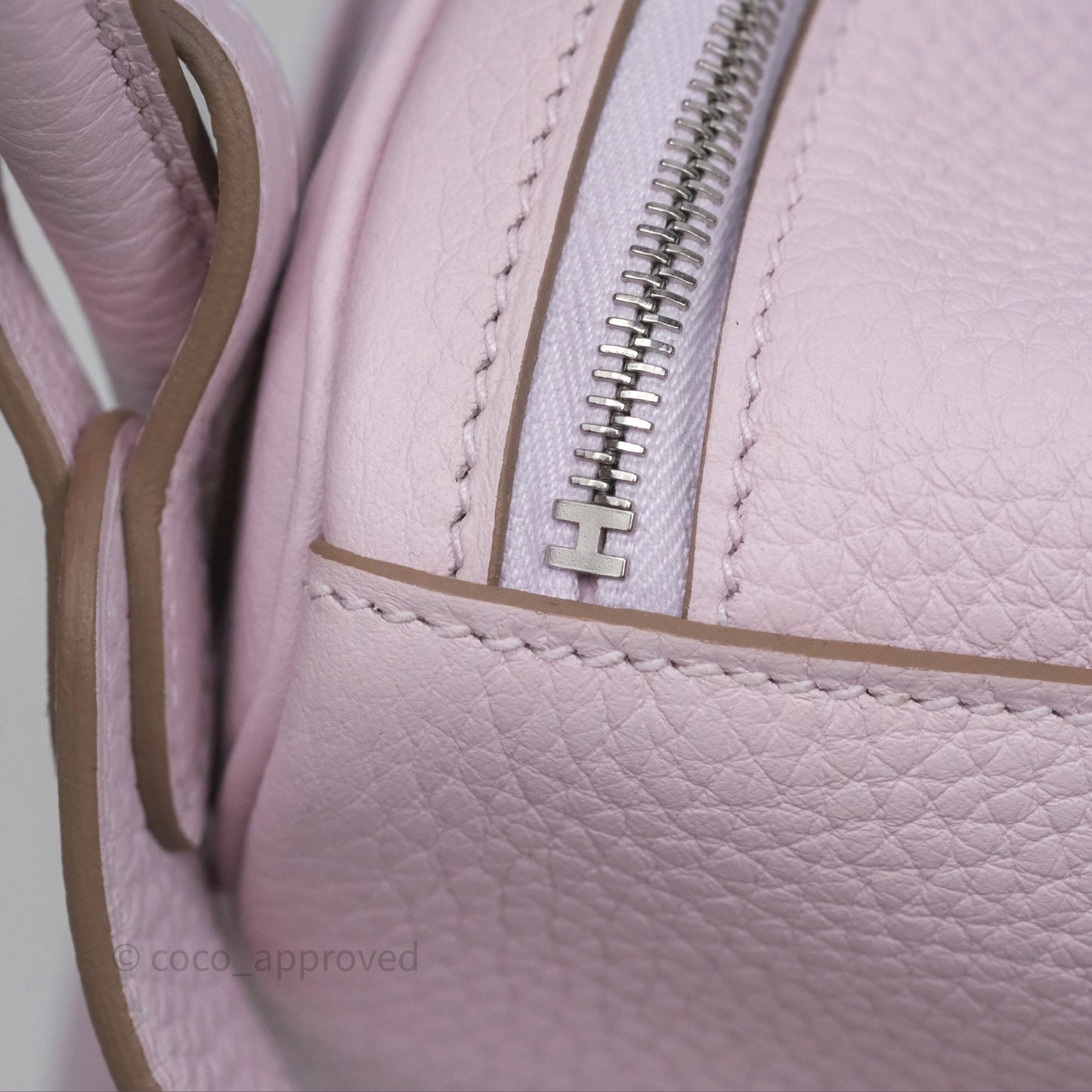 Hermès Lindy 26 Mauve Pale 09/Nata I2 Clemence Palladium Hardware