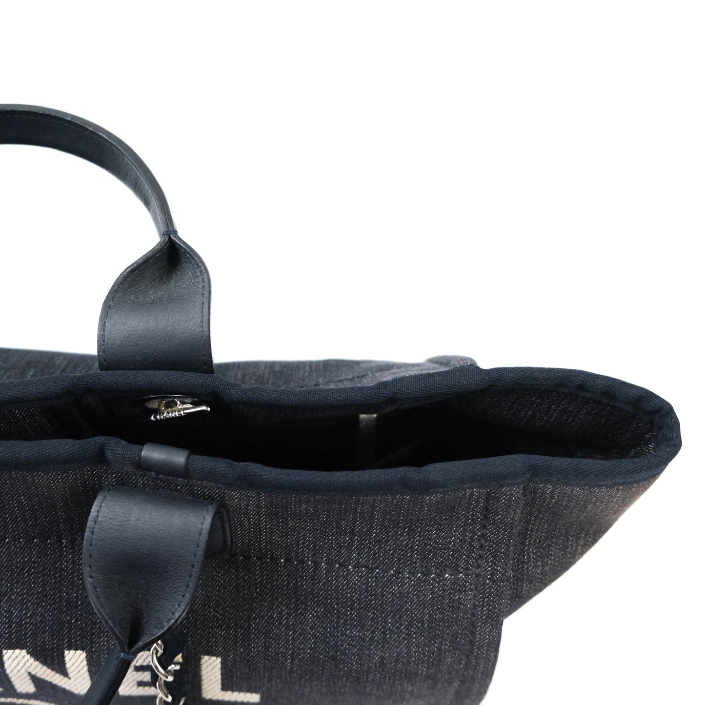 Chanel Canvas Large Deauville Tote Denim