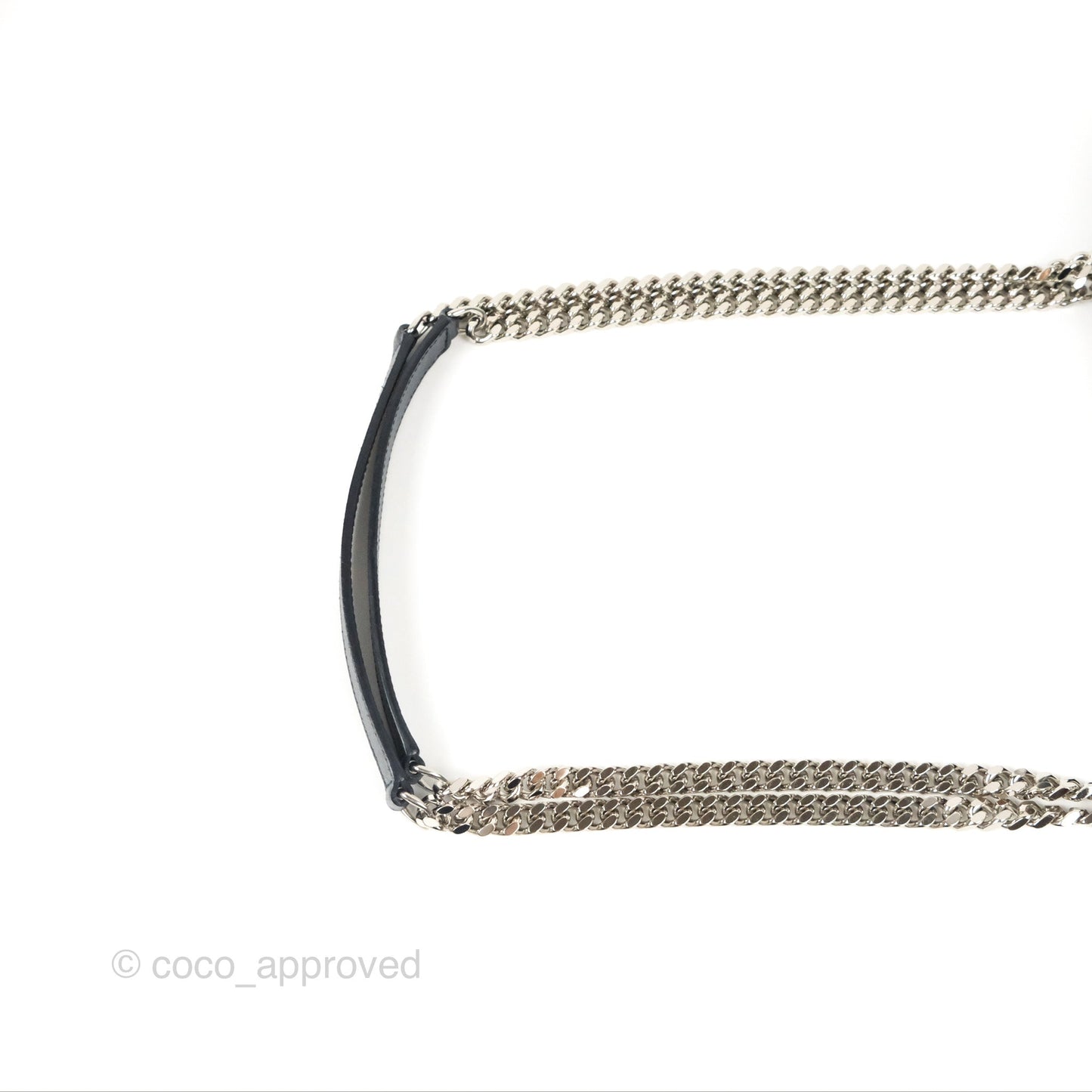 Saint Laurent Medium Envelope Navy Caviar Silver Hardware