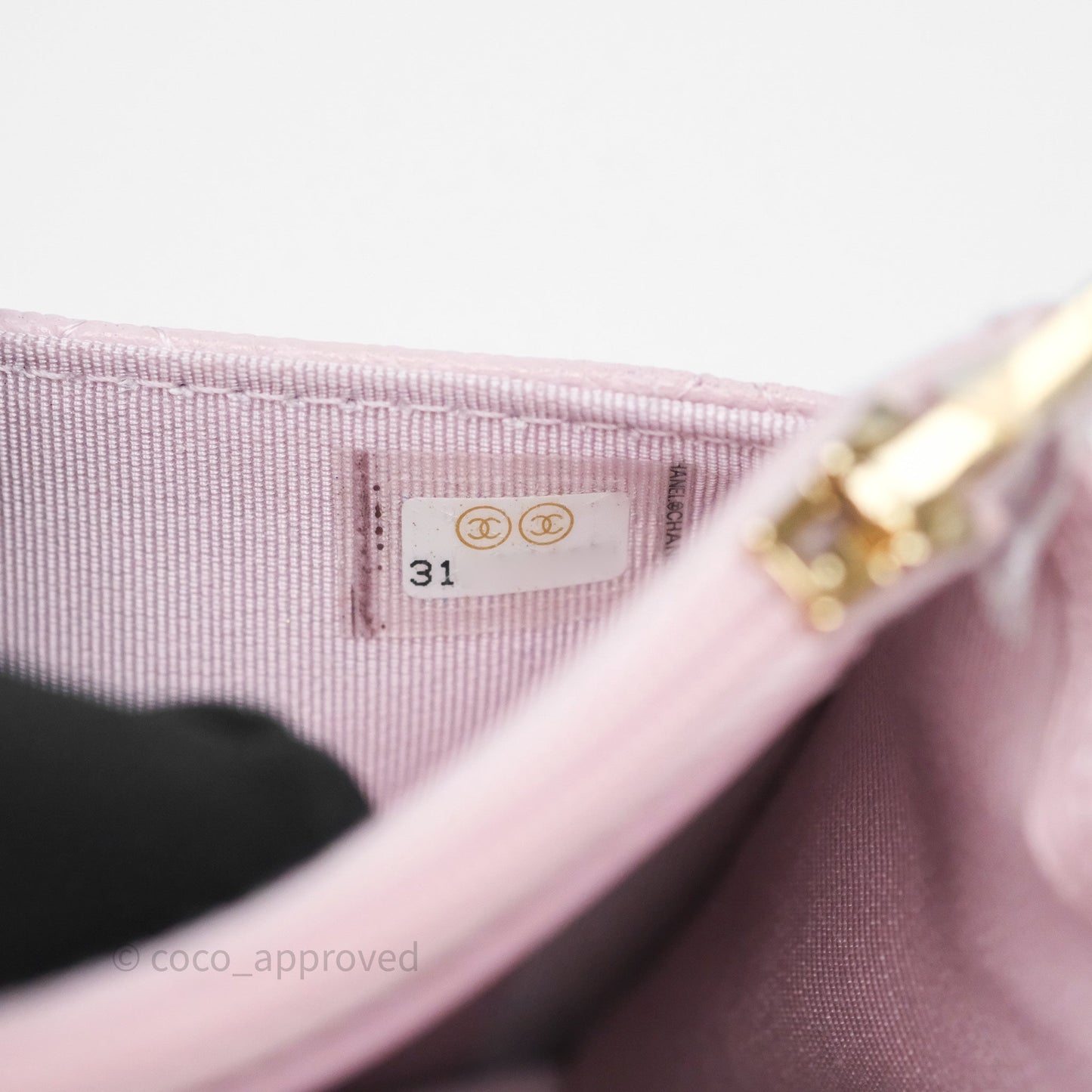 Chanel Classic Quilted Wallet On Chain WOC Pink Caviar Gold Hardware