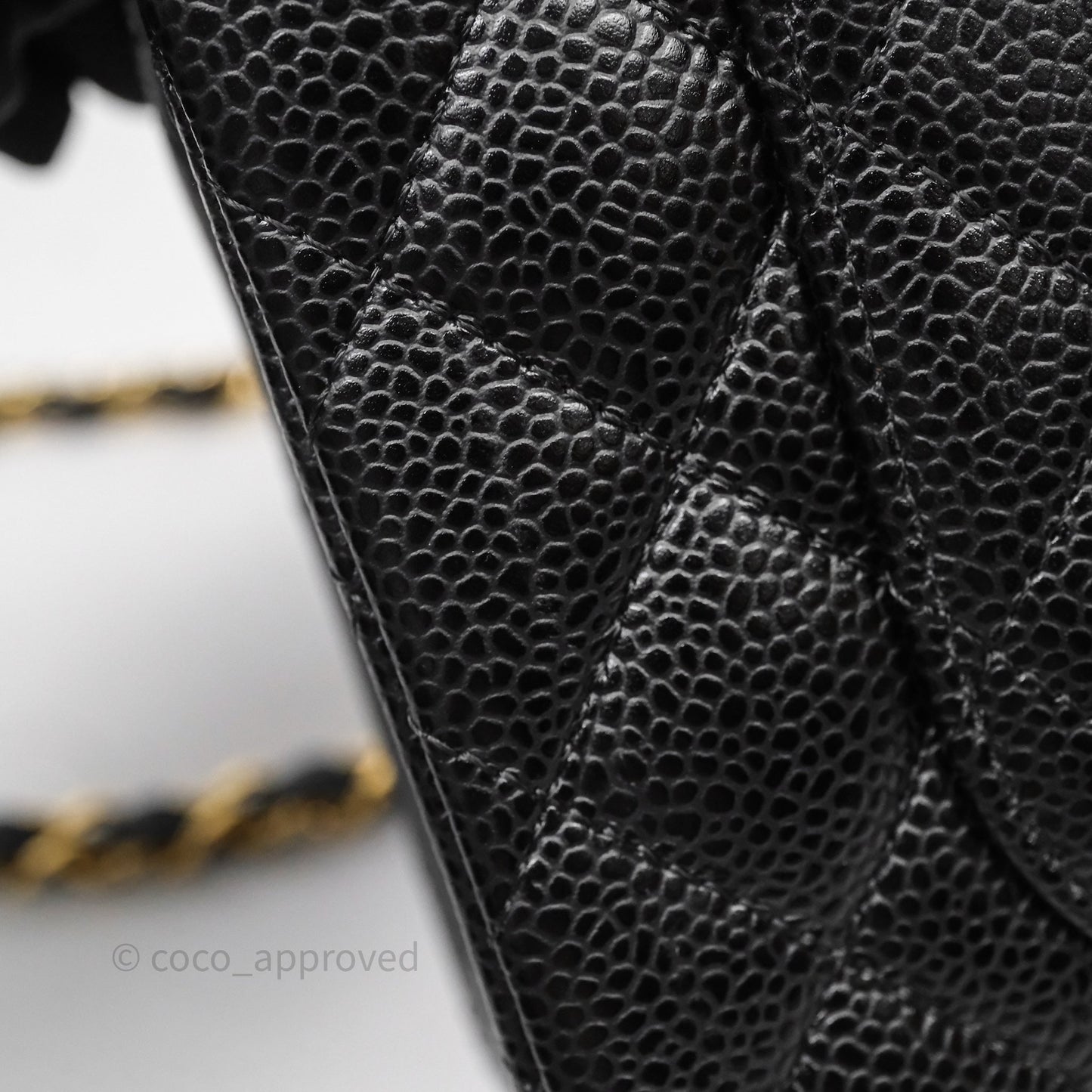 Chanel Small Classic Flap Quilted Black Caviar Gold Hardware