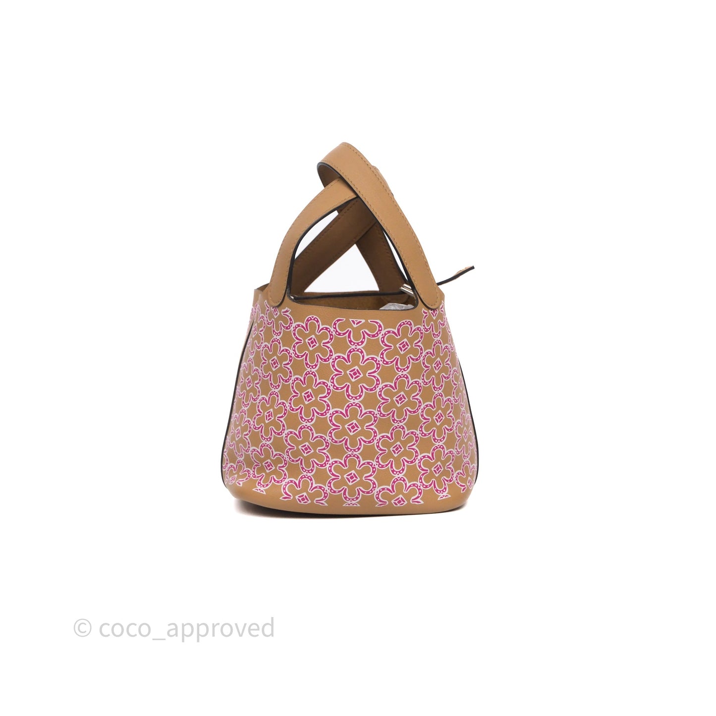 Hermès Micro Picotin 14 Lucky Daisy Chai 0M/Rose 5T Swift Palladium Hardware