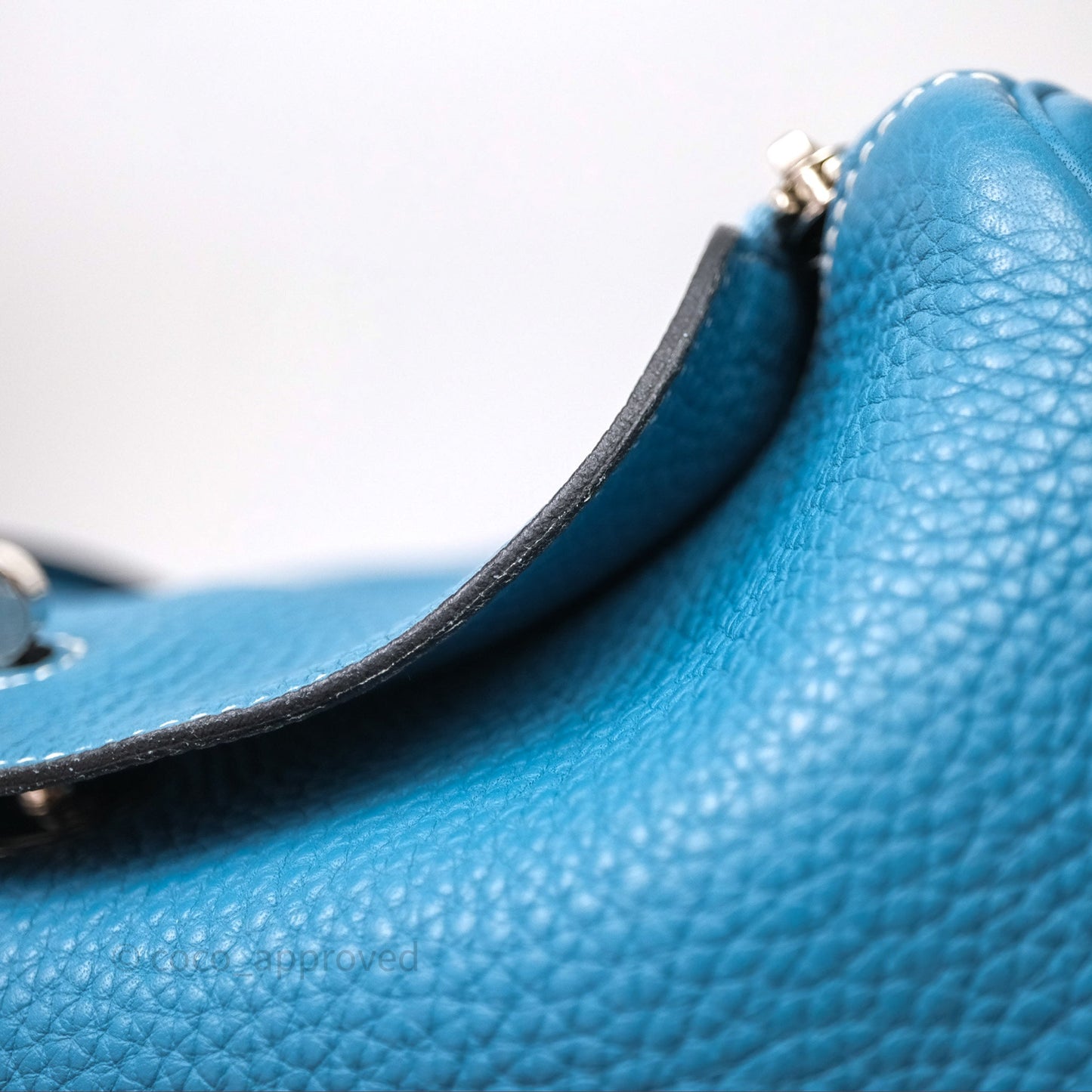 Hermès Lindy 30 Bleu Jean 75 Clemence Palladium Hardware