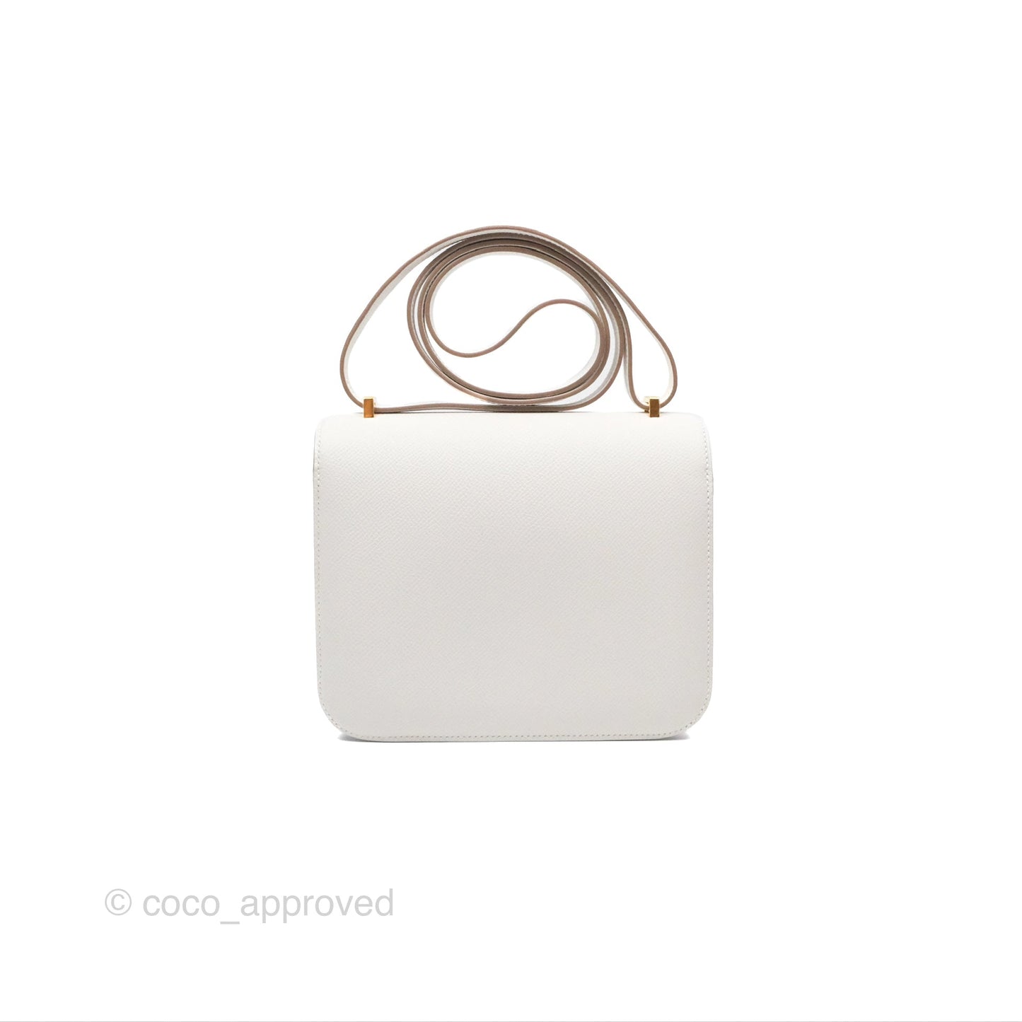 Hermès Constance Mini 18cm Mirror Gris Pale Epsom Gold Hardware