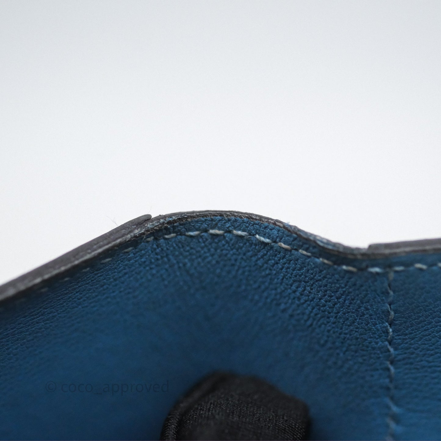 Hermès Kelly Depliant Wallet Blue Epsom Gold Hardware