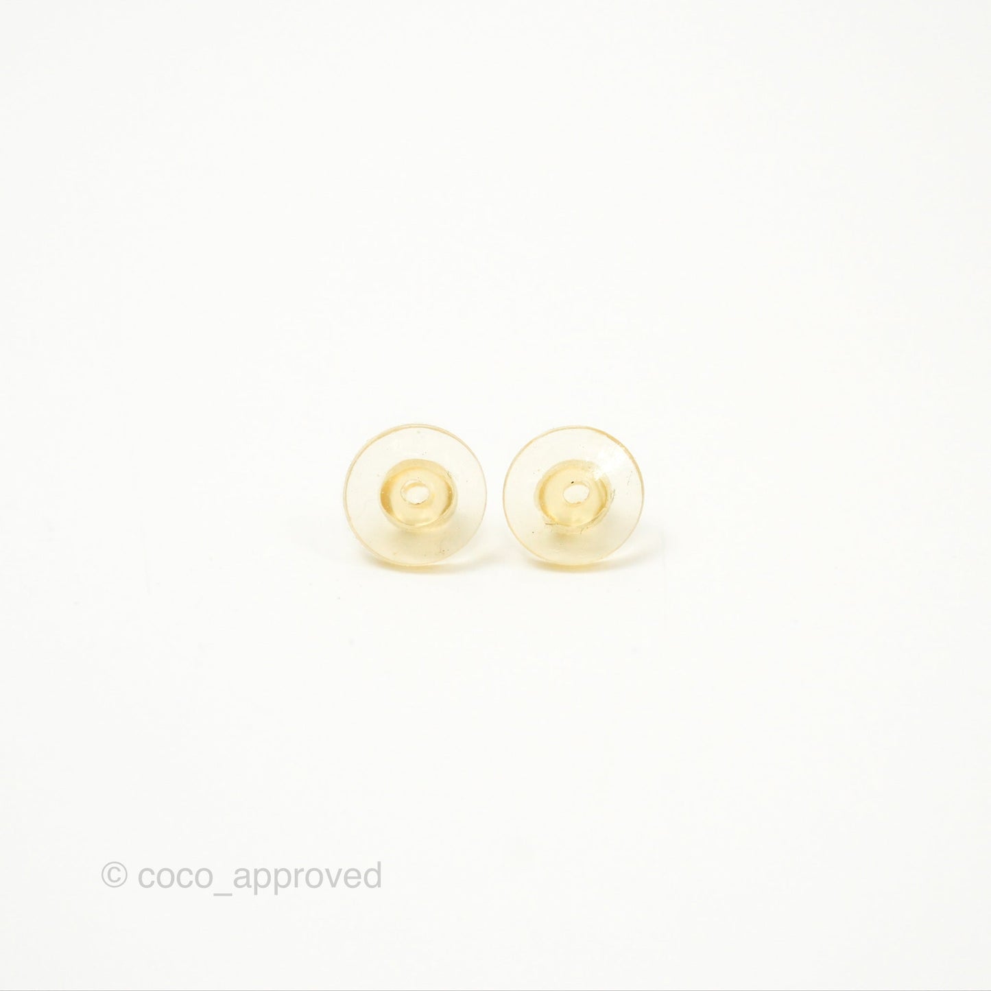 Chanel Round CC Crystal Ear Clips Gold Tone 16B
