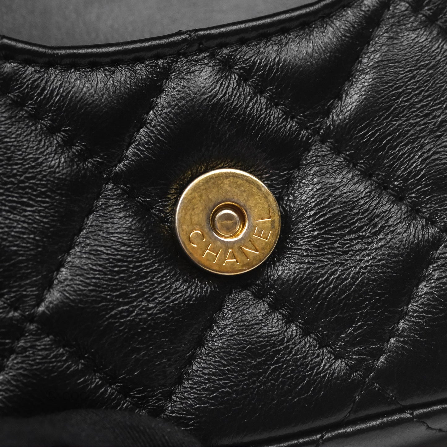 Chanel Mini Card Holder Belt Bag Black Lambskin Aged Gold Hardware