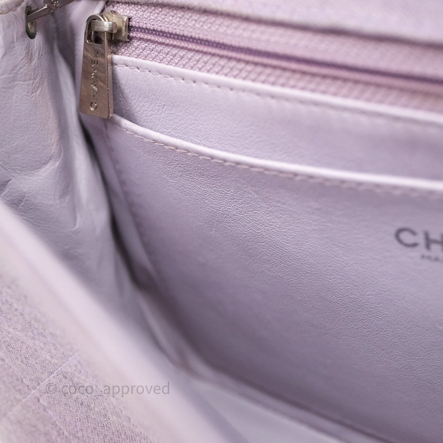 Chanel Medium Single Jersey Flap Bag Purple Silver Hardware