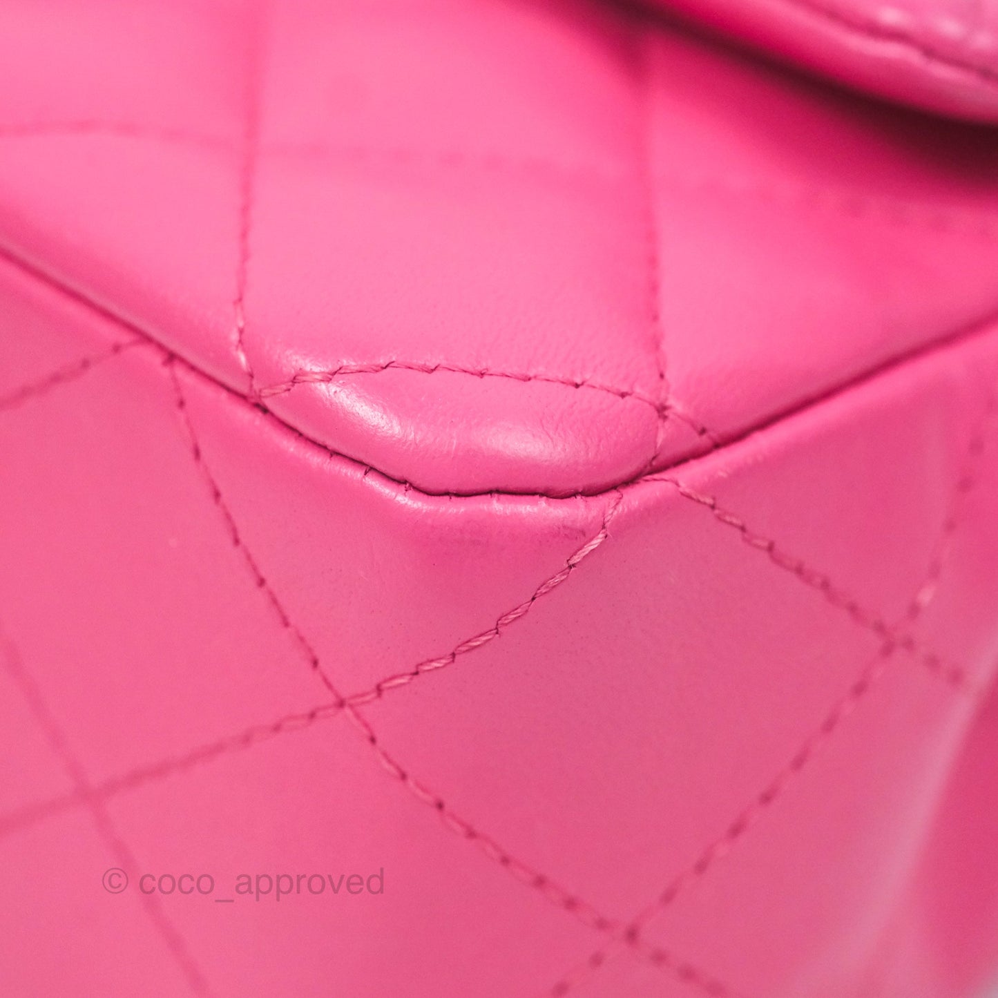 Chanel Quilted Mini Rectangular Flap Pink Lambskin Silver Hardware