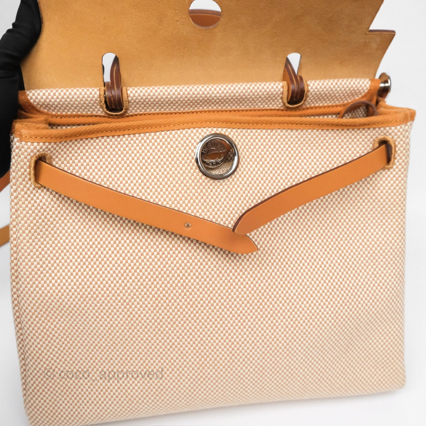 Hermès Herbag Zip 31 Ecru/Beige/Natural Canvas Palladium Hardware