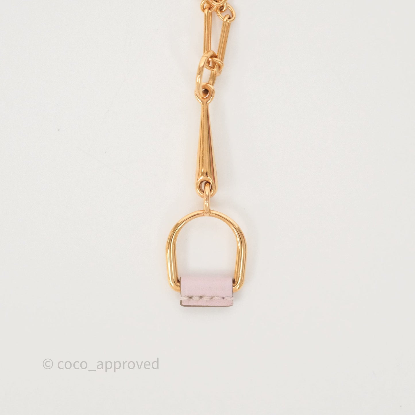 Hermès Heritage Equestre Pendant PM Mauve Pâle 09 Rose Gold Tone