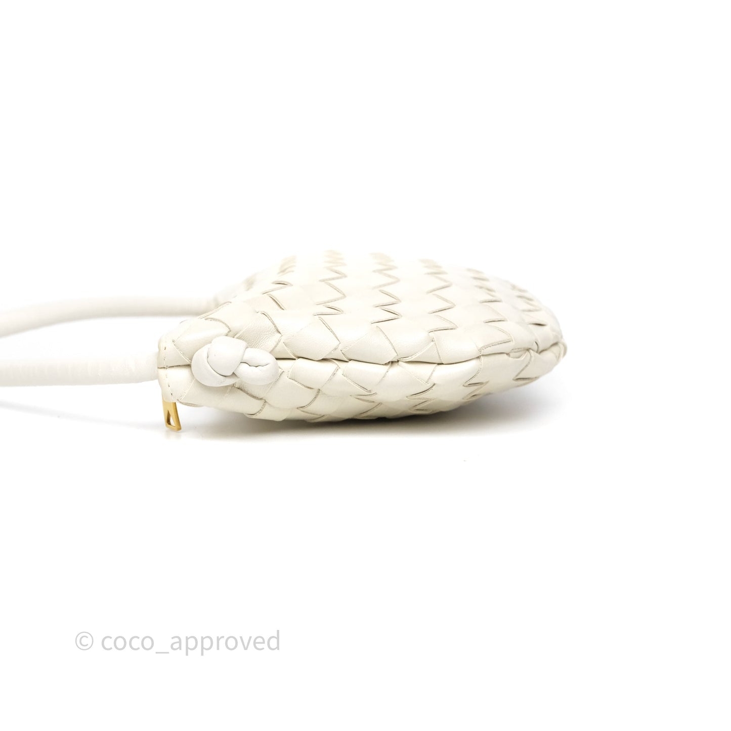 Bottega Veneta Small Turn Pouch Nappa Intrecciato White