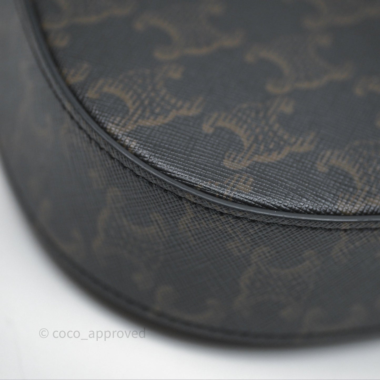 Celine Medium Tilly Bag In Triomphe Canvas and Calfskin Tan