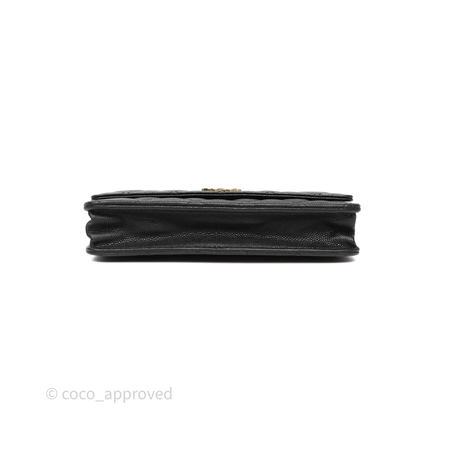 Chanel Wallet On Chain WOC Black Caviar Gold Hardware 23C