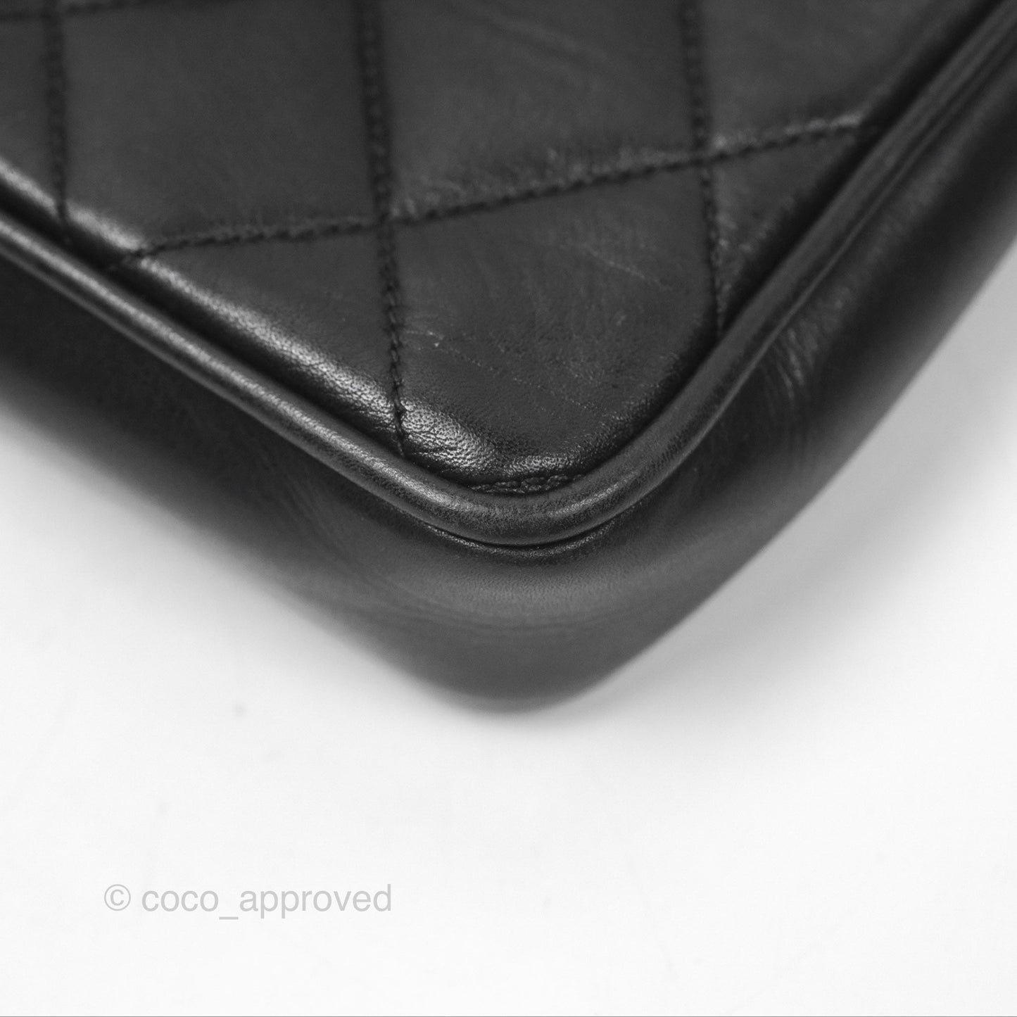 Chanel Vintage Belt Bag Quilted Black Lambskin 24K Gold Hardware