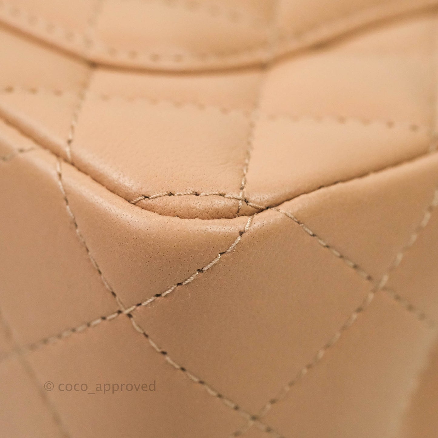 CChanel Quilted Mini Rectangular Lambskin Beige Gold Hardware 21A