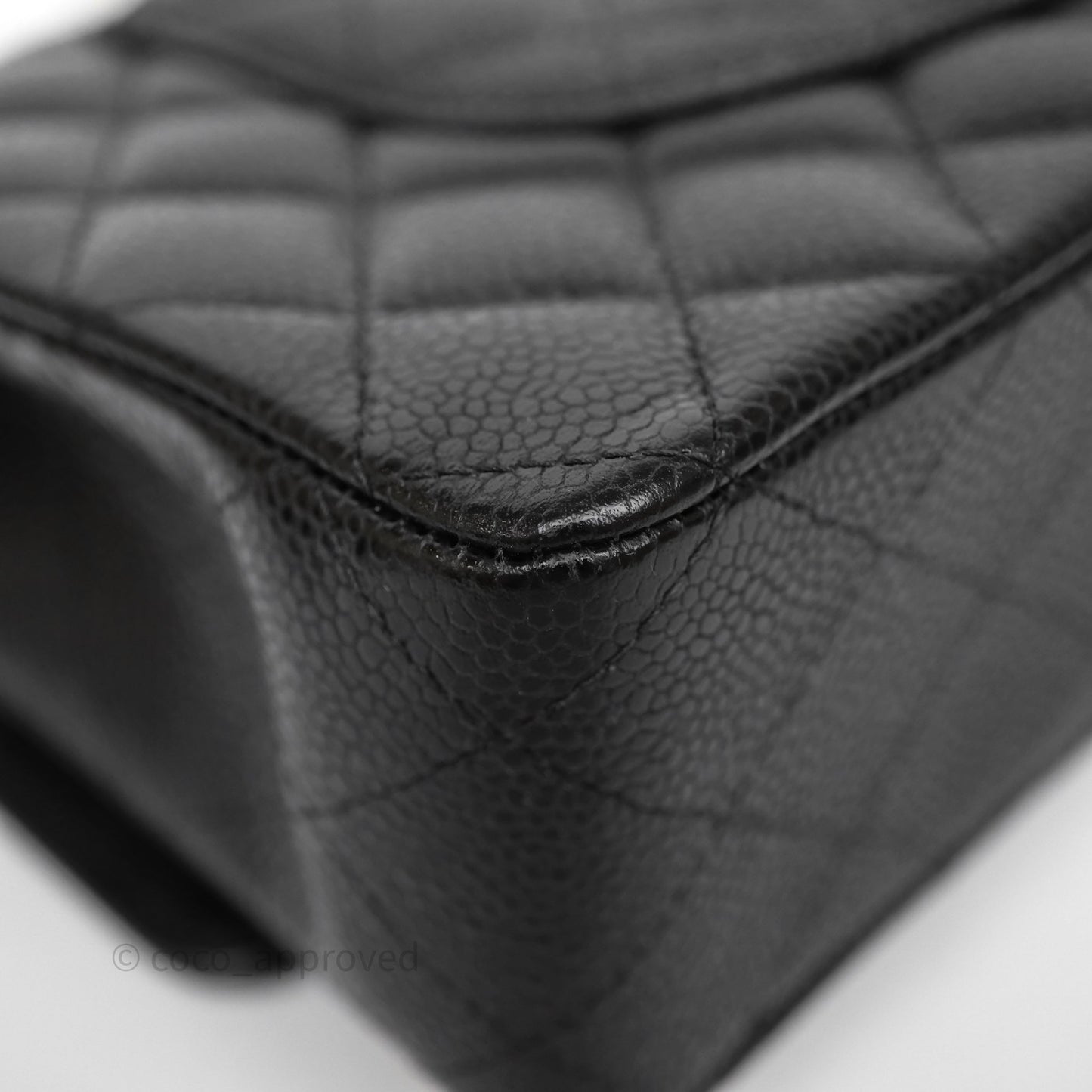 Chanel Classic M/L Medium Double Flap Black Caviar Gold Hardware