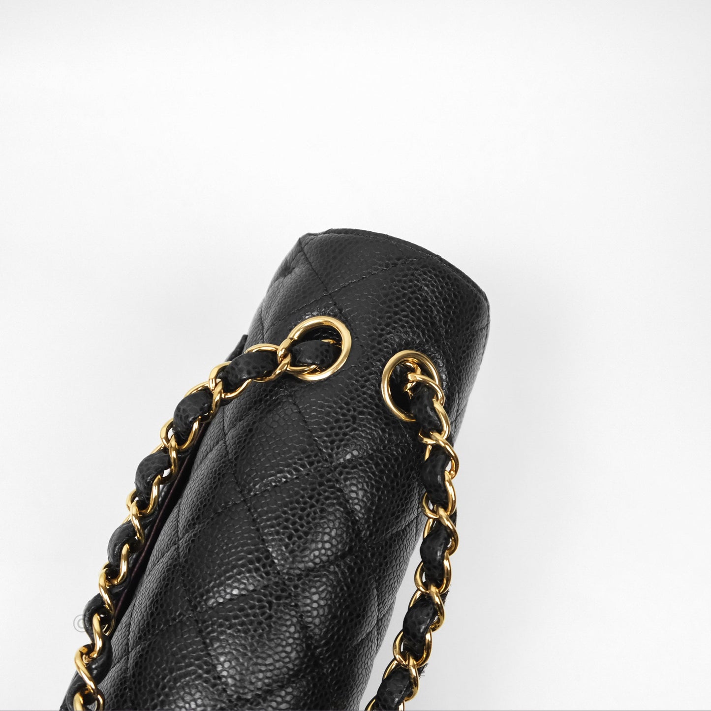 Chanel Small Classic Flap Quilted Black Caviar Gold Hardware