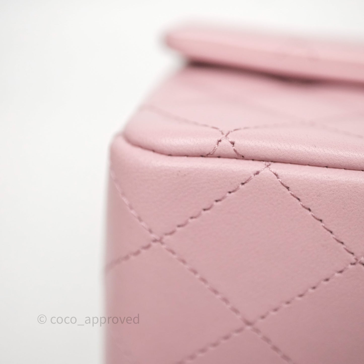 Chanel Top Handle Mini Rectangular Flap Lilac Pink Lambskin Gold Hardware