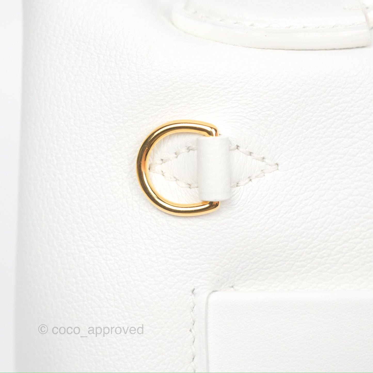 Hermès 24/24 21 Mini New White Evercolor/ Swift Gold Hardware