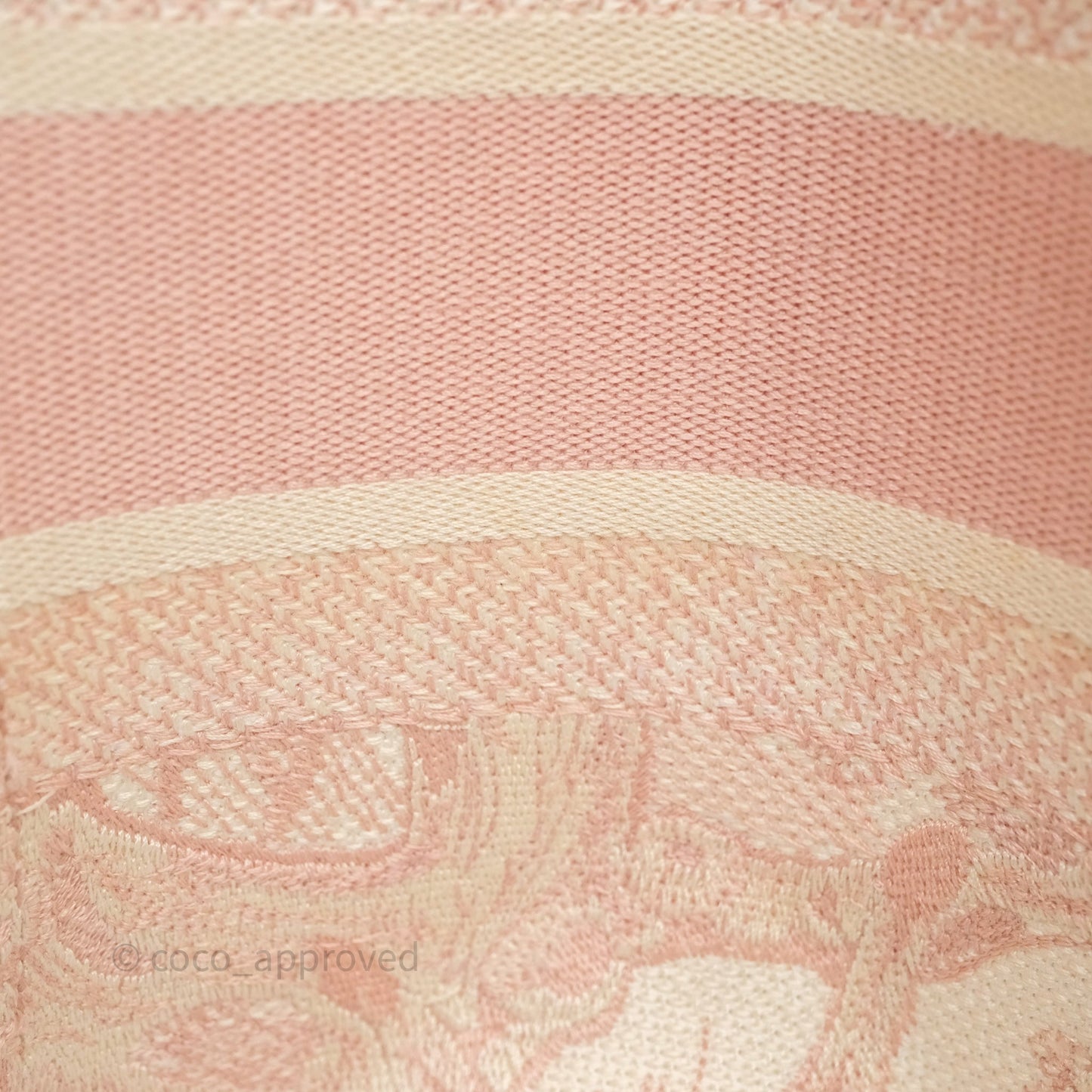 Christian Dior Medium Book Tote Ecru and Pink Toile de Jouy Embroidery