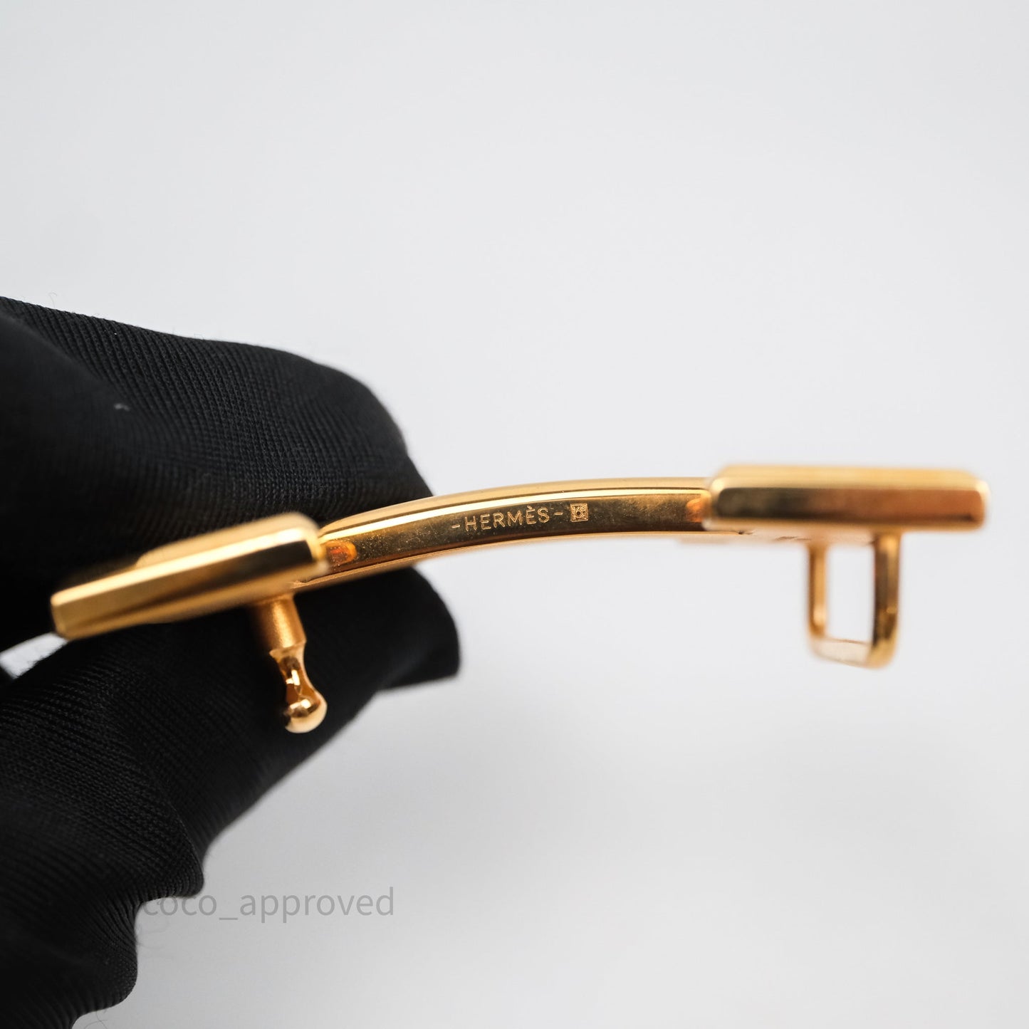 Hermès H Belt Buckle & Reversible Strap Black Gold Hardware