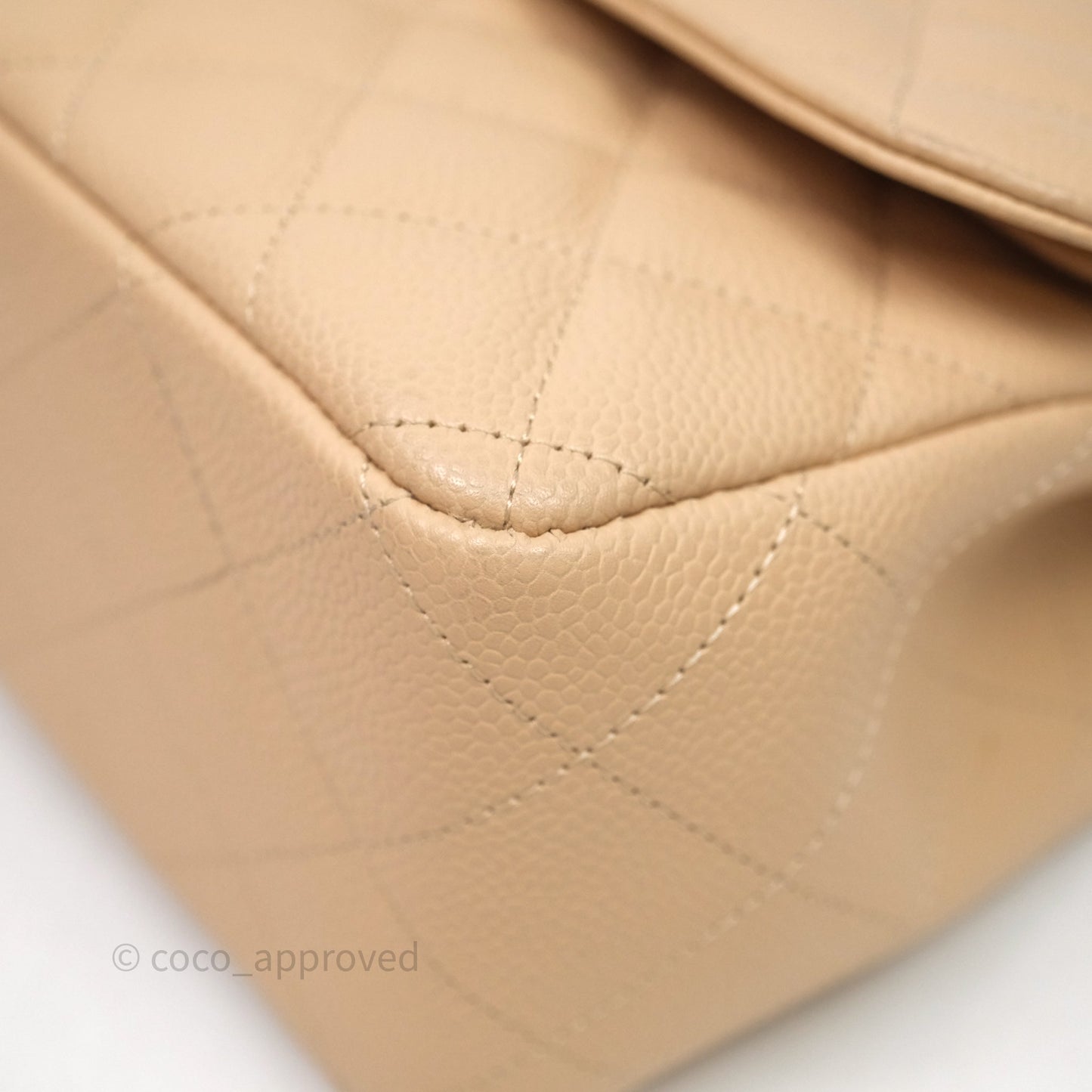 Chanel Jumbo Double Flap Beige Caviar Gold Hardware⁣⁣