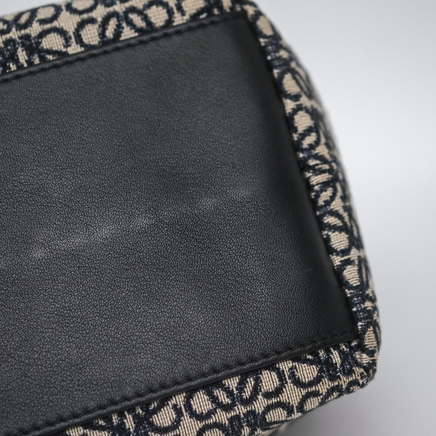 Loewe Small Cubi bag in Anagram Jacquard & Calfskin Navy/Black