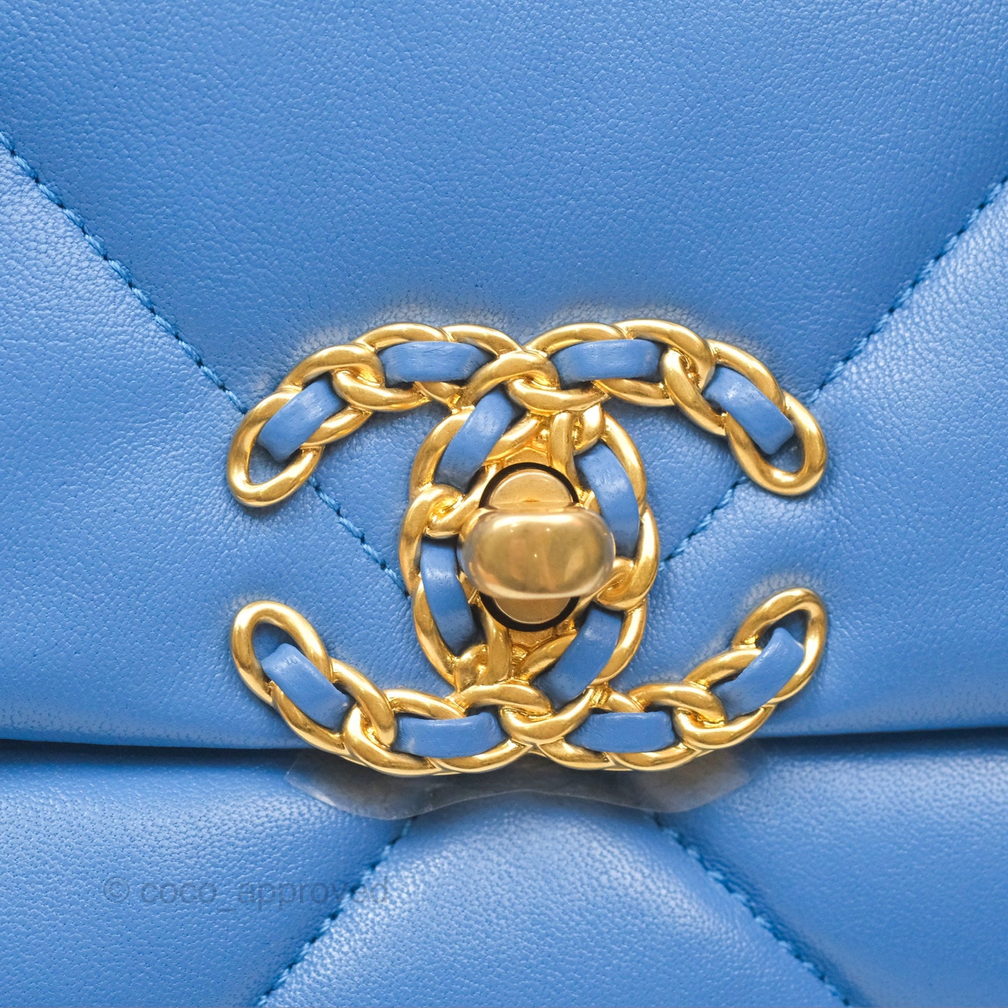 Chanel 19 Small Blue Mixed Hardware