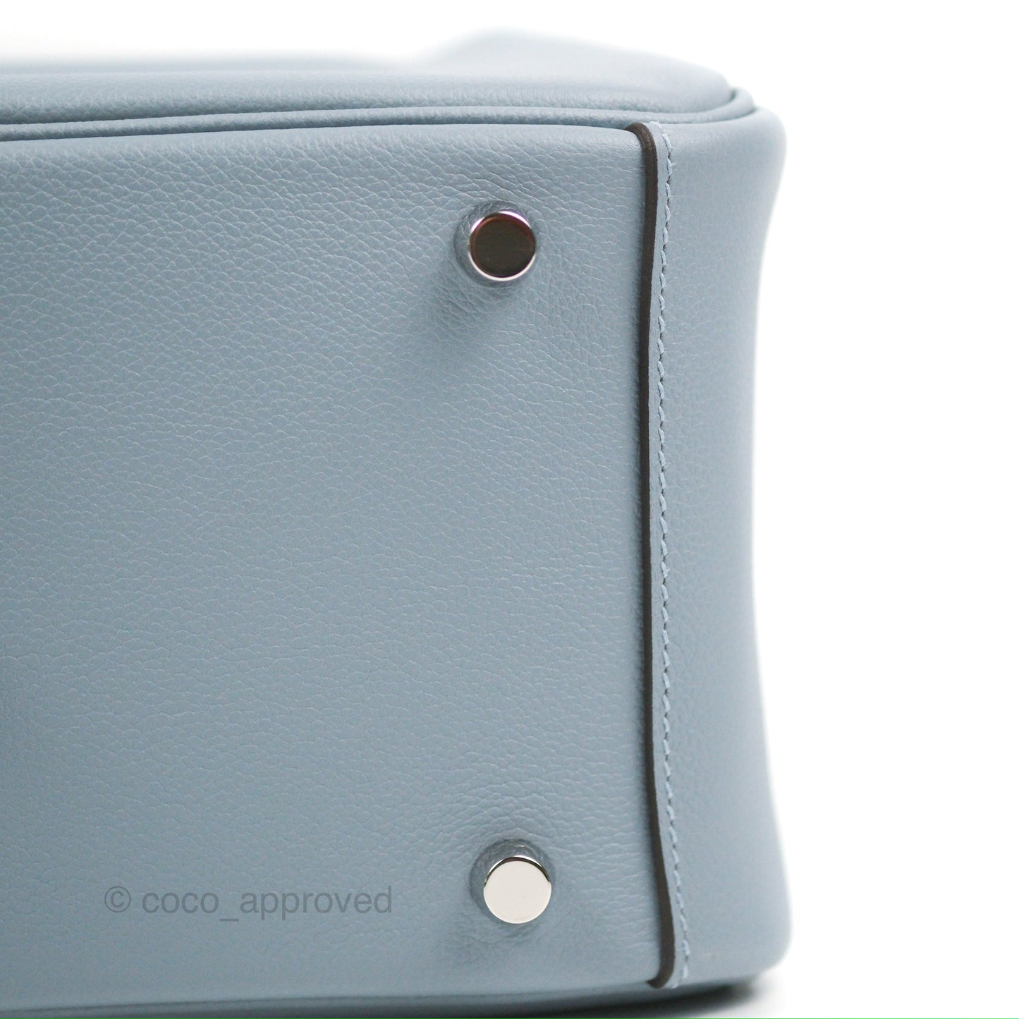 Hermès Lindy 26 Bleu Lin Evercolor Palladium Hardware