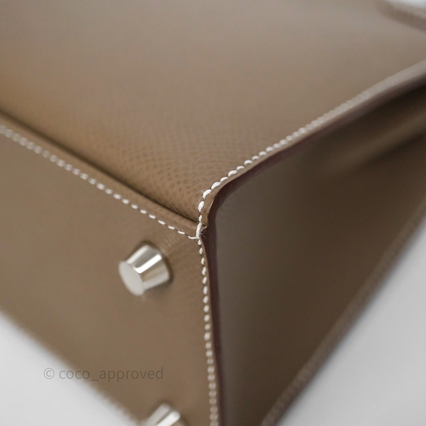 Hermes Kelly 25 Etoupe 18 Palladium Hardware