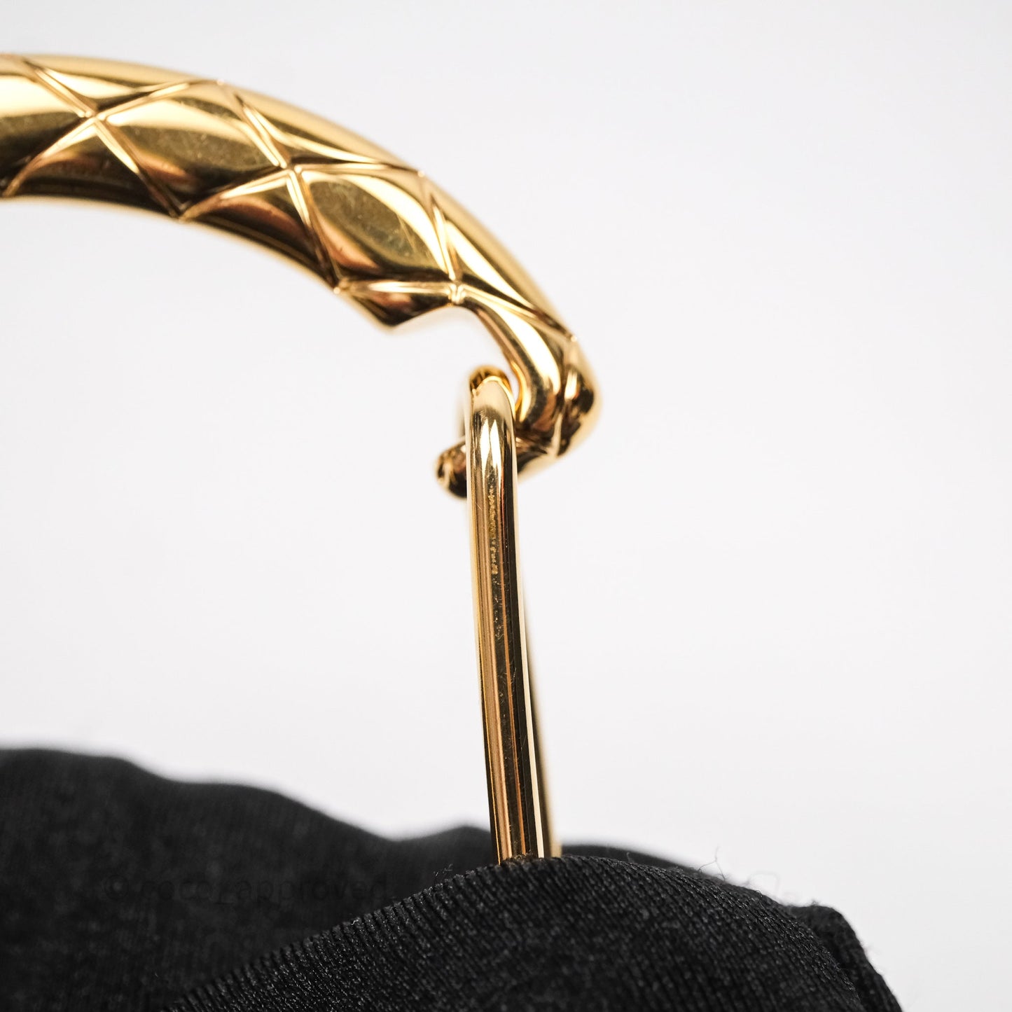 Chanel Jewel Hook Card Holder Black Lambskin Aged Gold Hardware