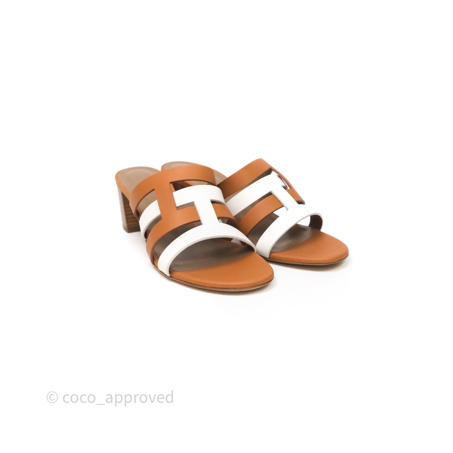 Hermes Amica Sandal Blanc/Naturel Size 38.5