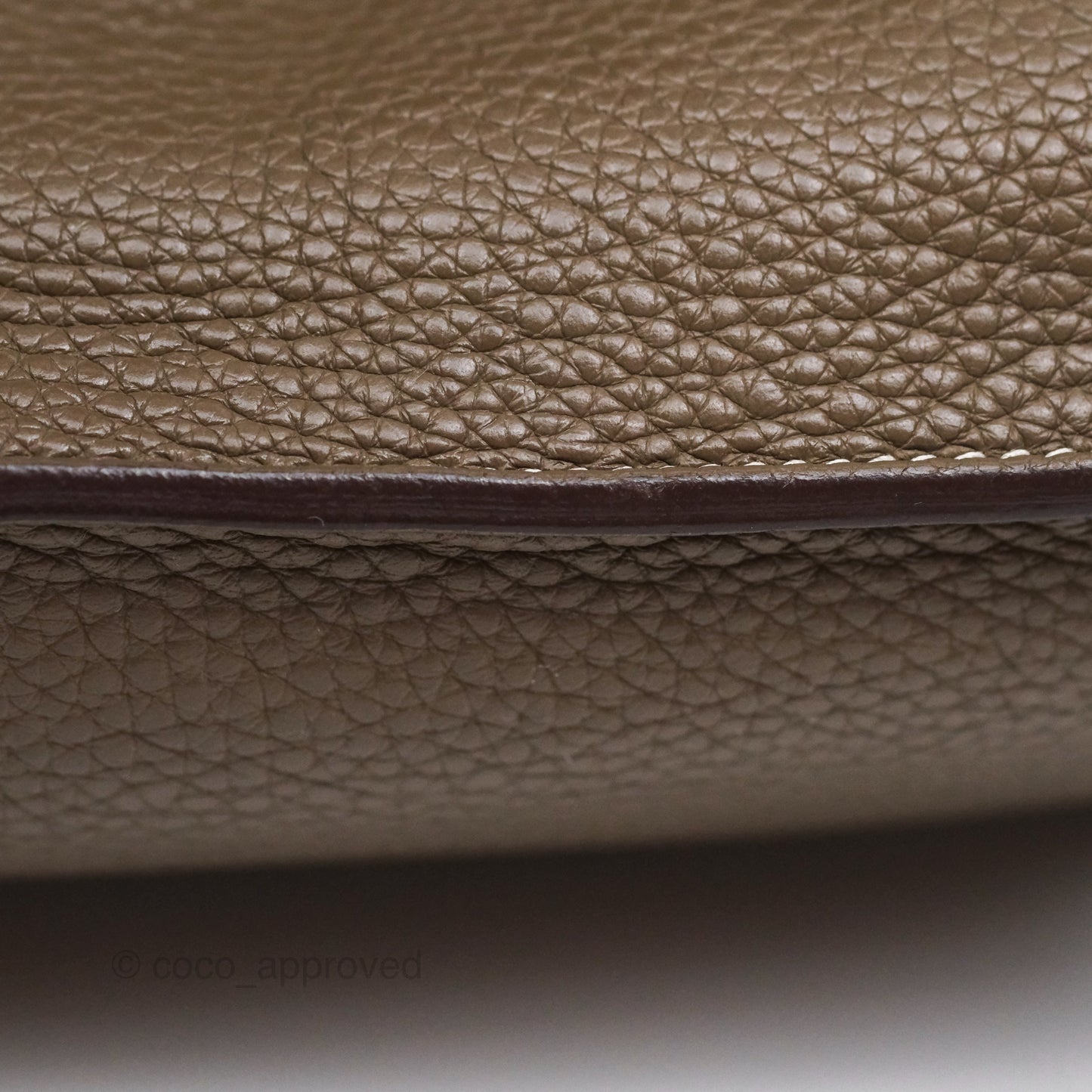 Hermès Halzan 31 Etoupe Clemence Palladium Hardware
