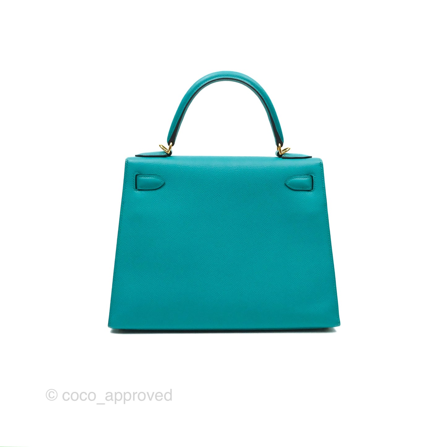 Hermès Sellier Kelly 28 Bleu Paon Epsom Gold Hardware