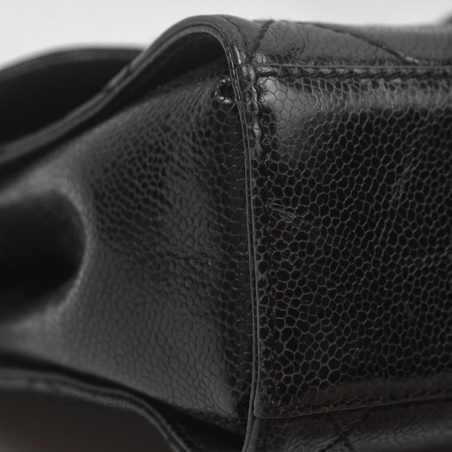 Chanel Quilted Single Flap Bag Soft Caviar Black Ruthenium Hardware