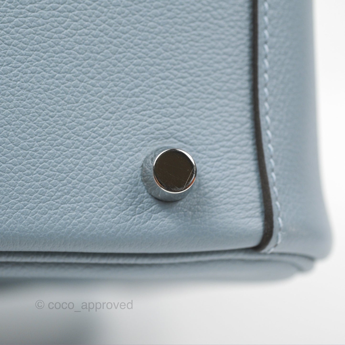 Hermès Lindy 26 Blue Lin Evercolor Palladium Hardware