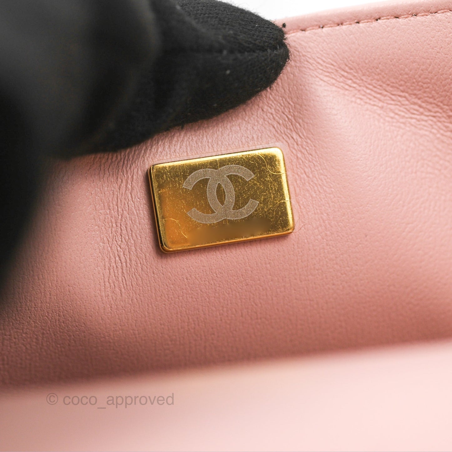Chanel Quilted Mini Rectangular Flap Baby Pink Lambskin Gold Hardware
