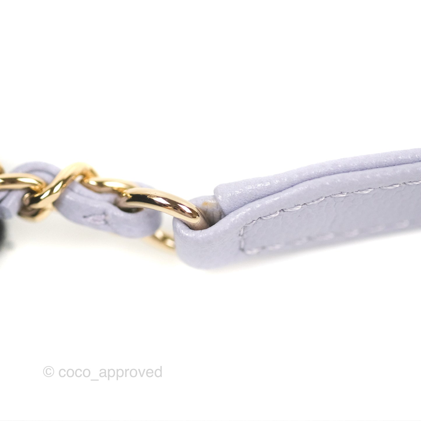 Chanel Small Coco Handle Quilted Lilac Caviar Gold Hardware