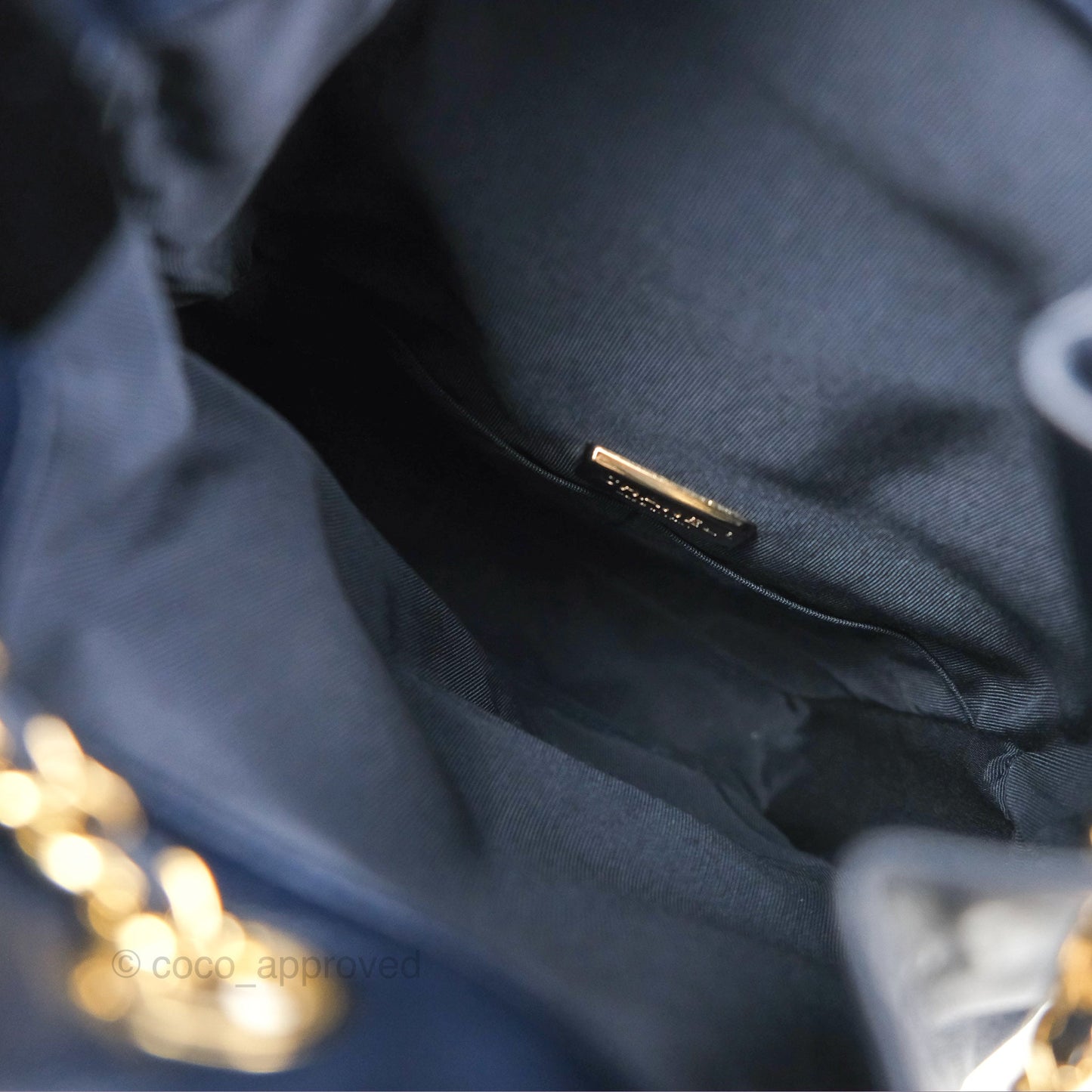 Chanel Small Seoul Backpack Navy Lambskin Gold Hardware