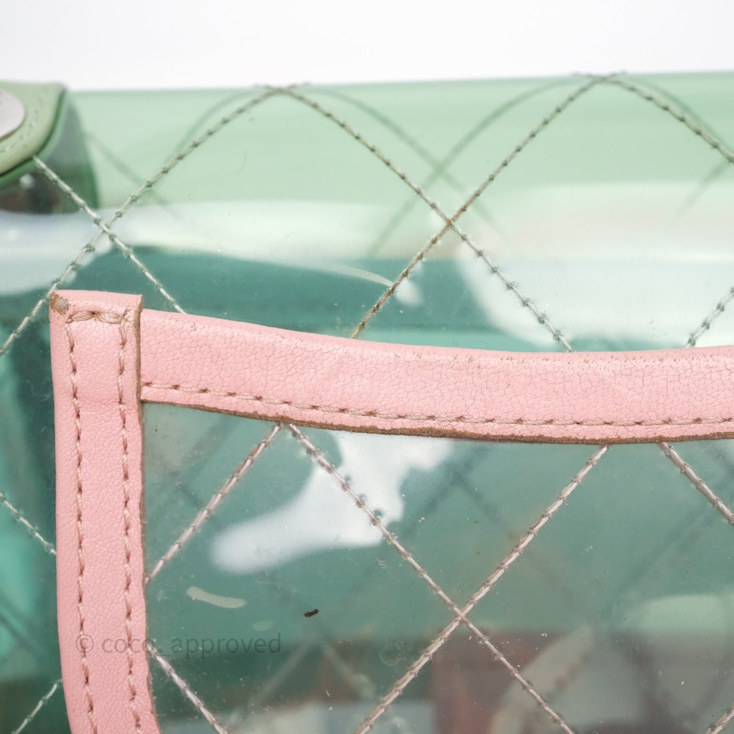 Chanel Coco Splash PVC Mini Flap Bag Blue/Green/Pink Silver Hardware